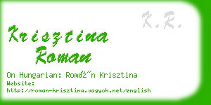 krisztina roman business card